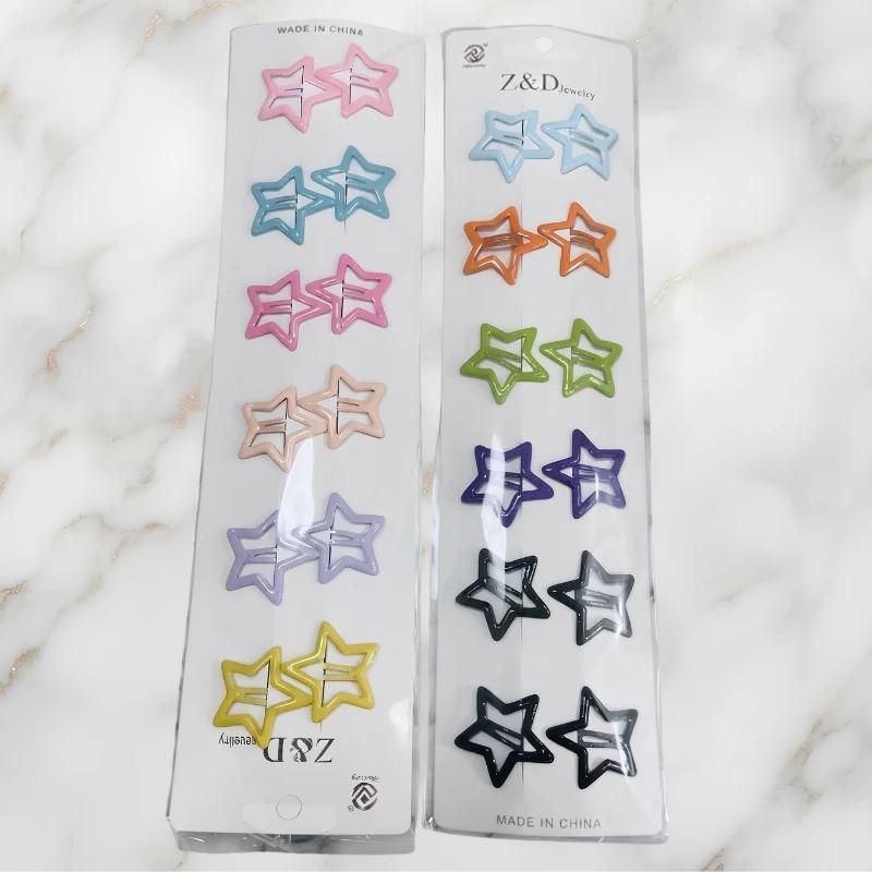 Ganchos Estrella Multicolor x12