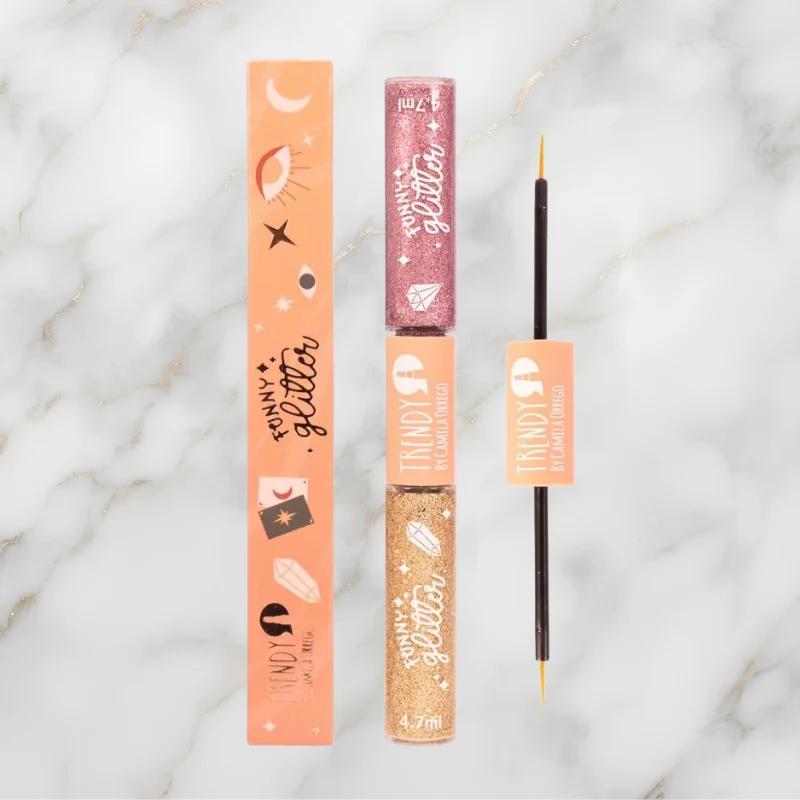Delineador Doble Funny Glitter Trendy