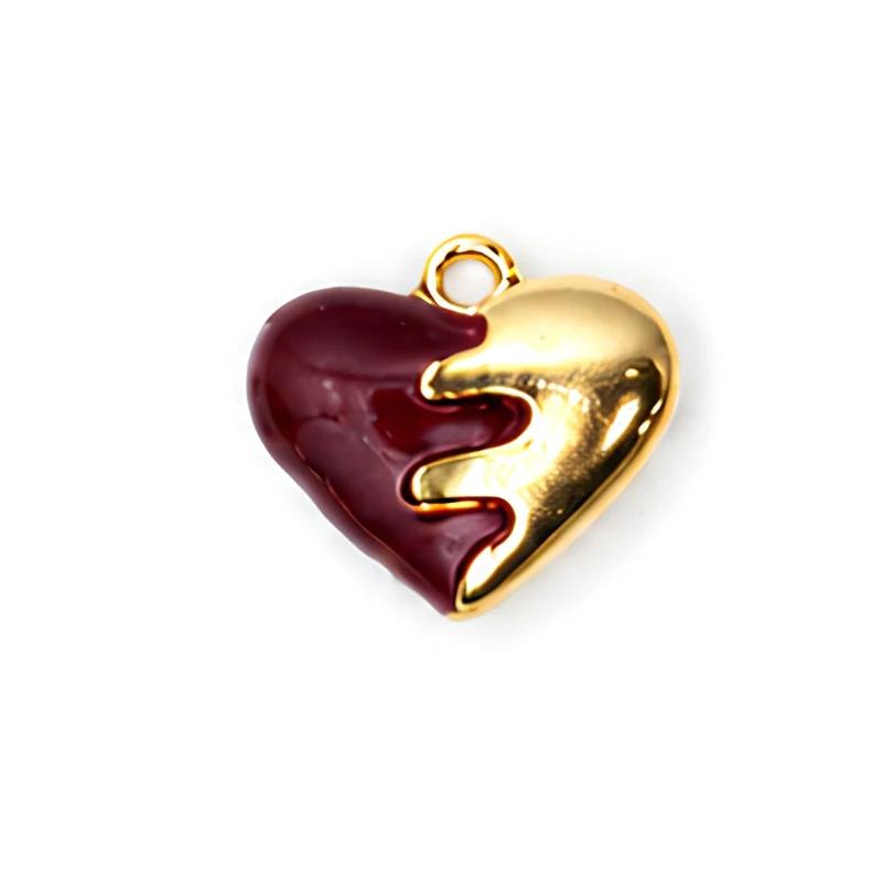 Charms Dorados y Plateados Corazon
