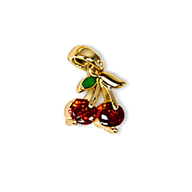 Charms Dorados y Plateados Cereza