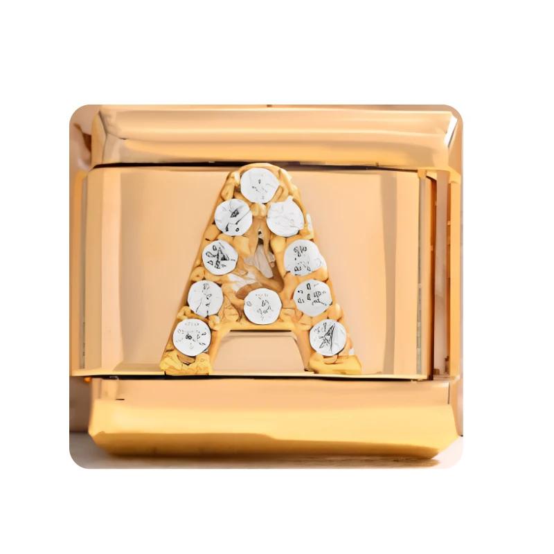 Charms Letras con Gemas Italian Bracelet